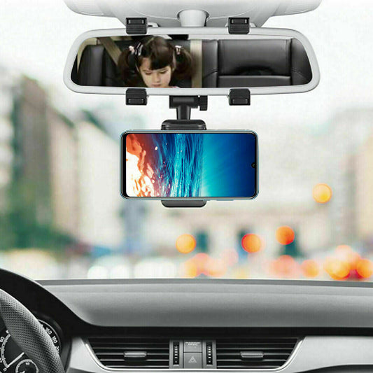 UNIVERSAL Car Phone Mount Stand for Car Mirror Phone Holder Clip Rearview Mirror