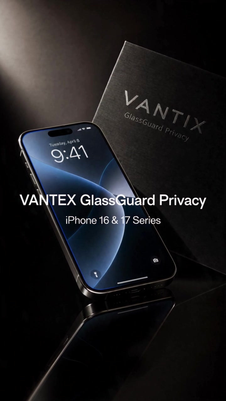 VANTIX GlassGuard Privacy protector final shot on iPhone 16