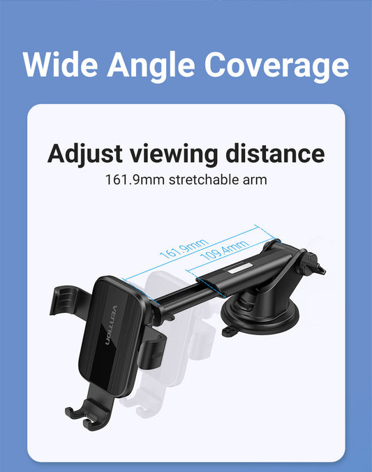 Vantix DriveView auto-clamping car phone mount detail