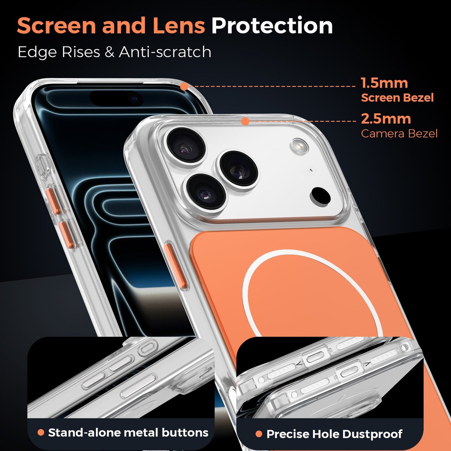 Vantix MagShield Magnetic Case — iPhone 15 Pro, 16 & 17 Series