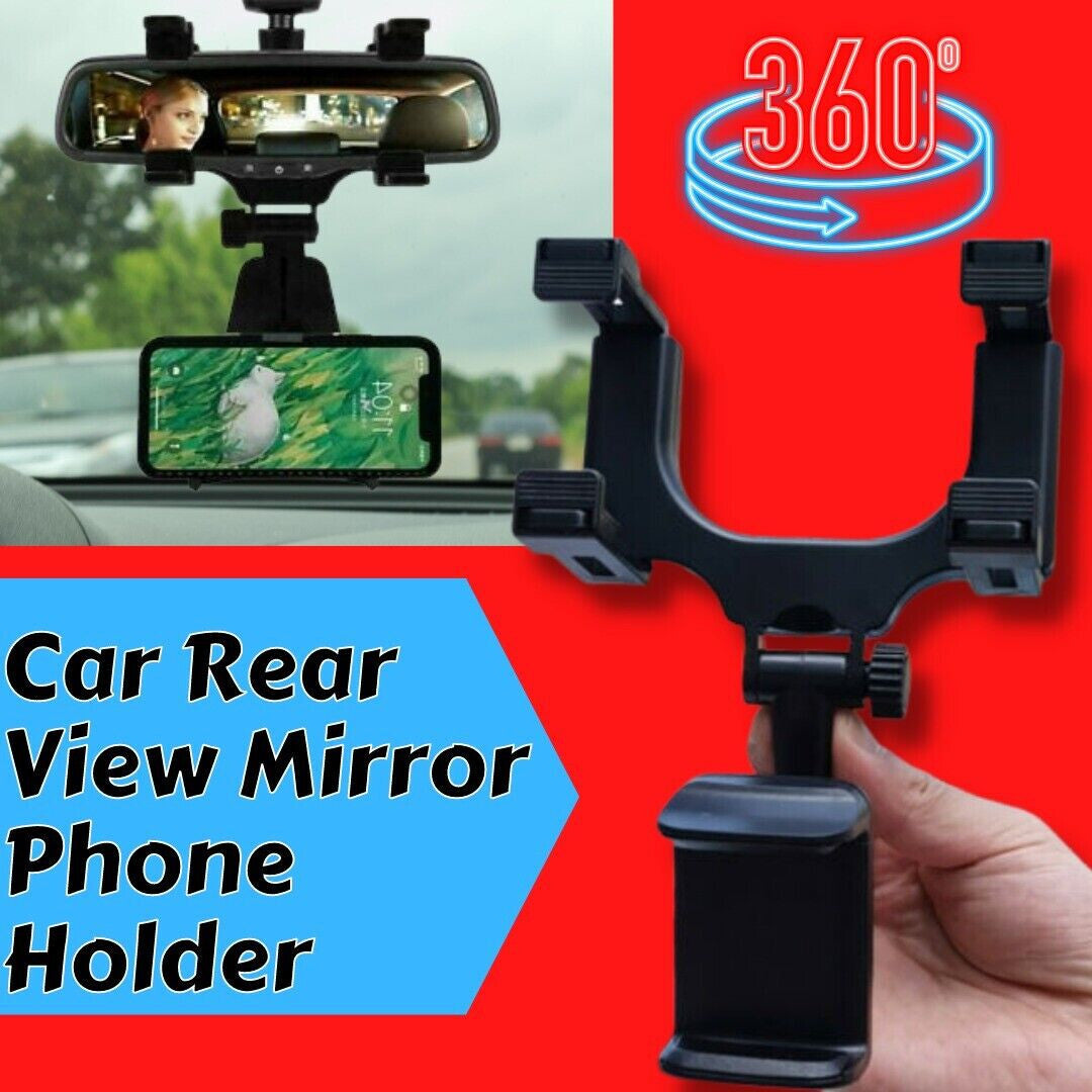 UNIVERSAL Car Phone Mount Stand for Car Mirror Phone Holder Clip Rearview Mirror