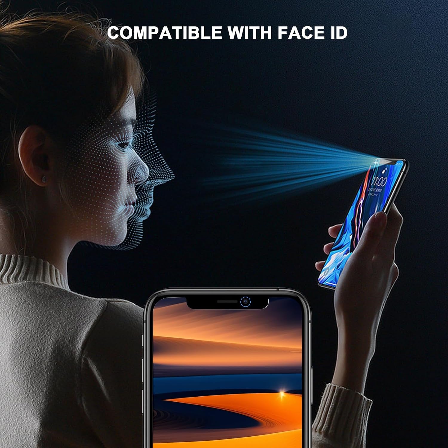 Vantix GlassGuard Privacy Screen + Camera Protector — iPhone 15