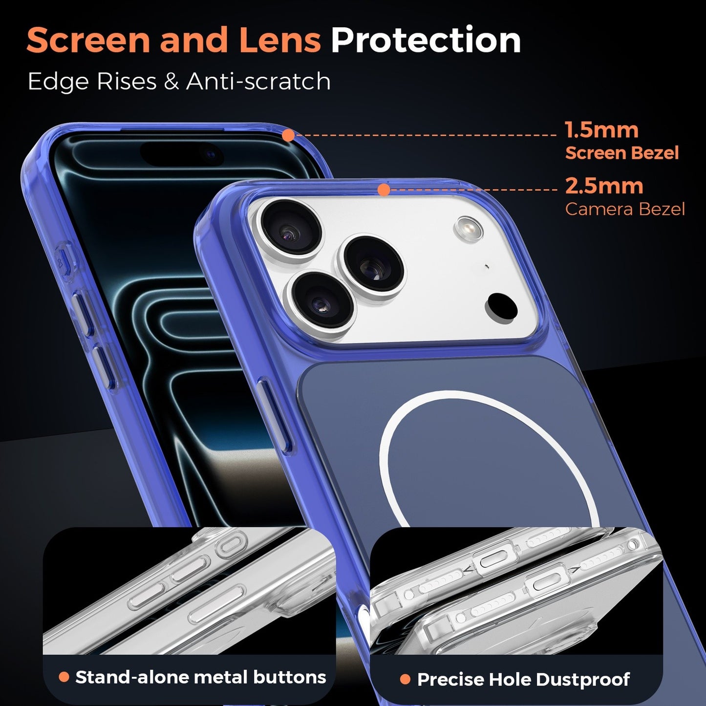 Vantix MagShield Magnetic Case — iPhone 15 Pro, 16 & 17 Series