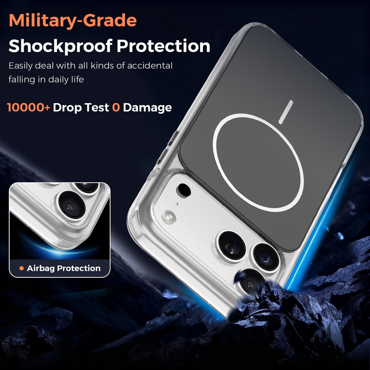 Vantix MagShield Magnetic Case — iPhone 15 Pro, 16 & 17 Series