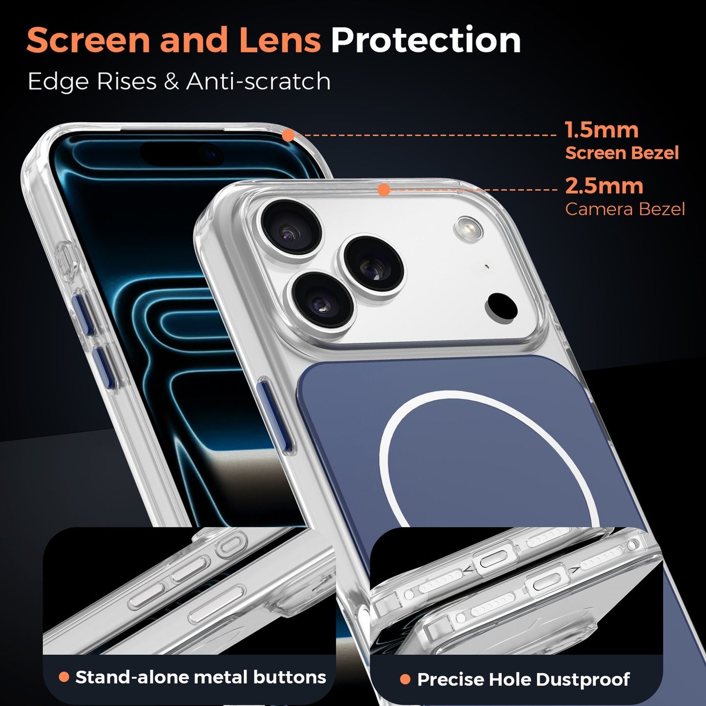 Vantix MagShield Magnetic Case — iPhone 15 Pro, 16 & 17 Series
