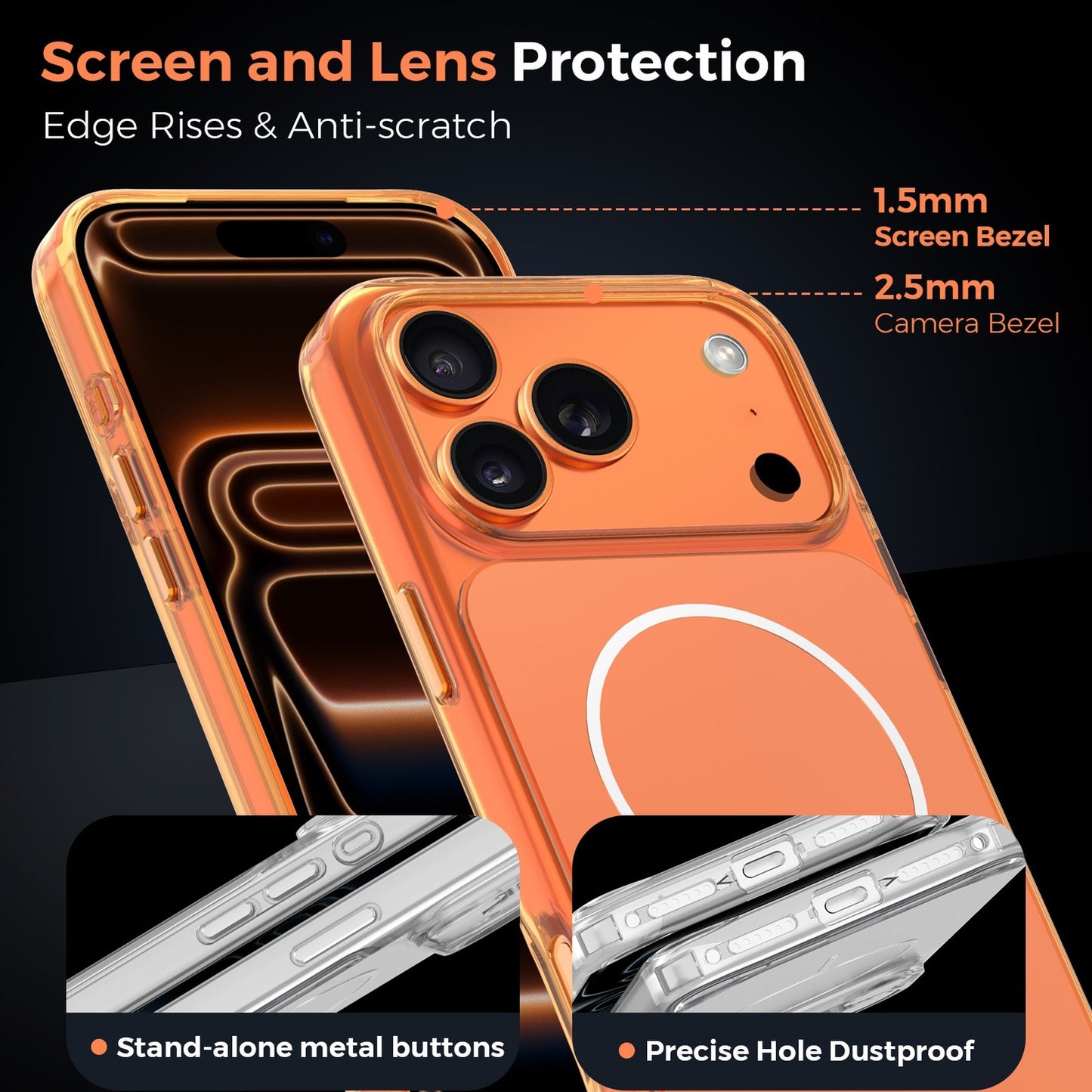Vantix MagShield Magnetic Case — iPhone 15 Pro, 16 & 17 Series