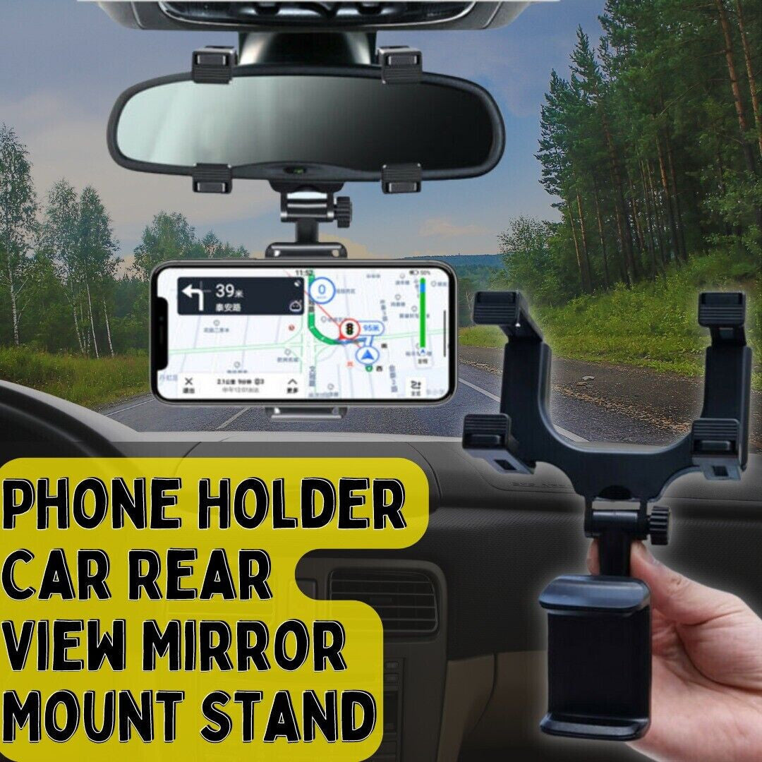 UNIVERSAL Car Phone Mount Stand for Car Mirror Phone Holder Clip Rearview Mirror