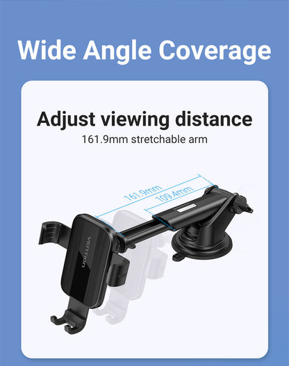 Vantix DriveView auto-clamping car phone mount detail